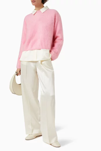 Brushed Crewneck Sweater in Cashmere