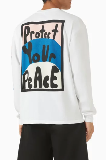 تي شيرت بطبعة Protect Your Peace‏ قطن