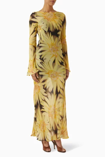 Lottie Maxi Dress in Viscose Georgette