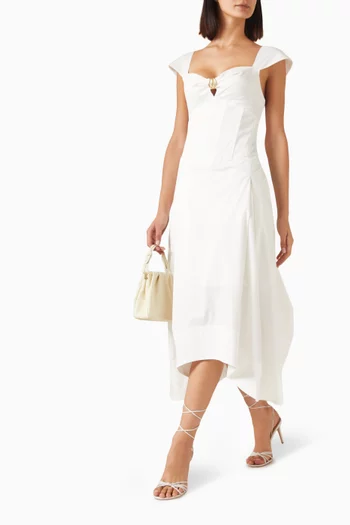 Marianne Off-shoulder Maxi Dress in Cotton