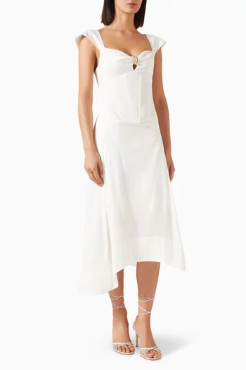 Marianne Off-shoulder Maxi Dress in Cotton