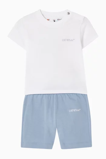 Scribble Diag T-shirt & Shorts Set