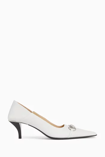 Vittoria Horsebit Pumps in Nappa Leather