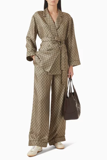 Printed Leisure Pants in Silk