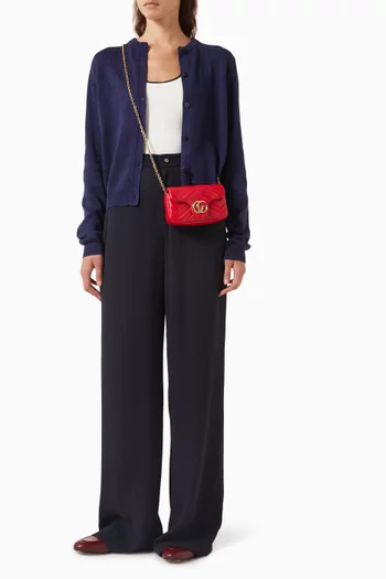 Mini GG Marmont Shoulder Bag in Matelassé Leather