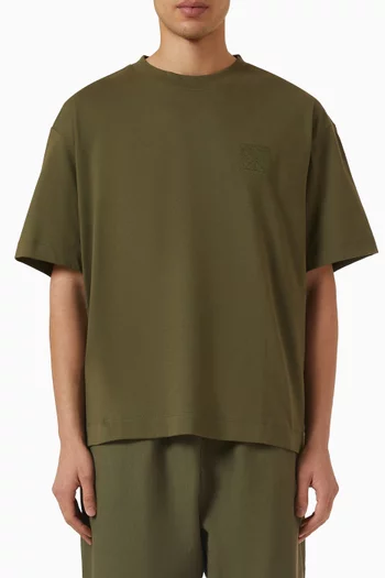 Emblem Patch T-shirt in Cotton Twill