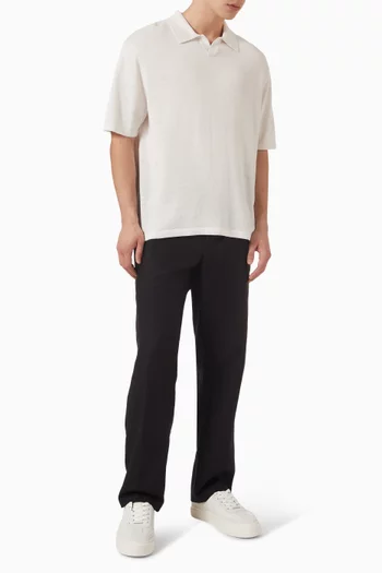 Polo Shirt in Linen-blend
