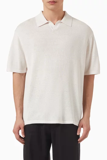 Polo Shirt in Linen-blend