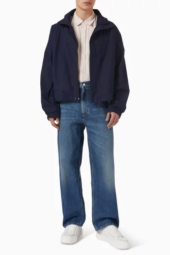Track Jacket in Nylon Denim