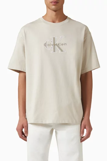 Logo Appliqué T-shirt in Cotton-jersey