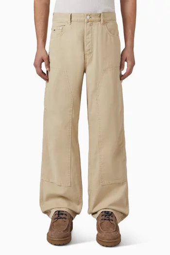 Loose Carpenter Pants in Cotton Canvas