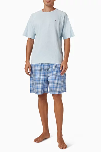 Essential T-shirt & Print Shorts Pyjama Set in Cotton