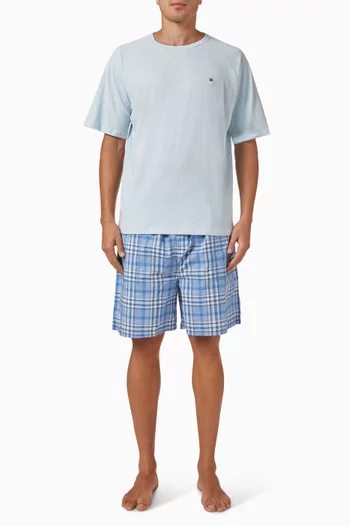 Essential T-shirt & Print Shorts Pyjama Set in Cotton