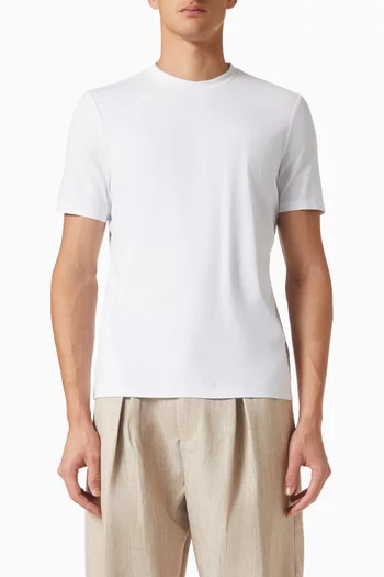 Fitted Luxe T-shirt in Cotton-blend Jersey
