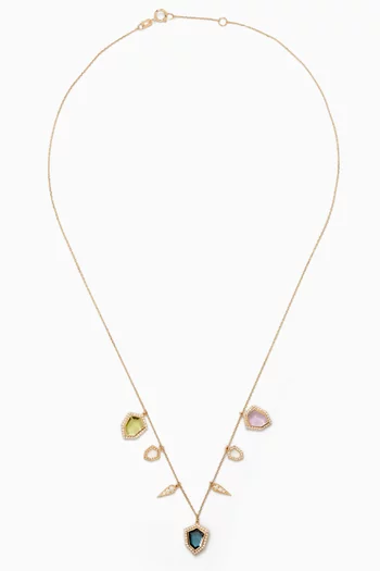 Spring Rosette Necklace in 18kt Yellow Gold