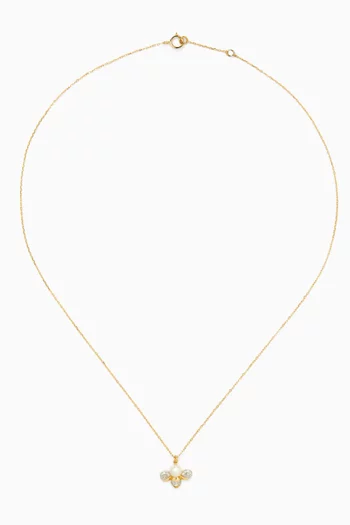 Ara Bambi Pearl & Diamond Necklace in 18kt Gold