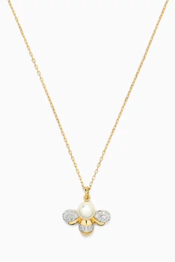 Ara Bambi Pearl & Diamond Necklace in 18kt Gold