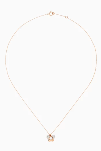 Ara Bambi Pearl & Diamond Necklace in 18kt Rose Gold