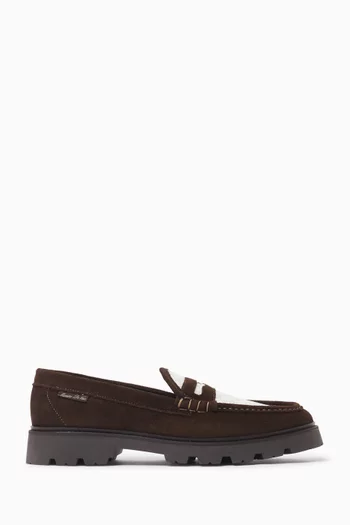 Diego Loafers in Suede & Crochet