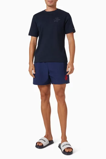 Ithaca Stripe Mid-length Swim Shorts