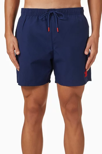 Ithaca Stripe Mid-length Swim Shorts