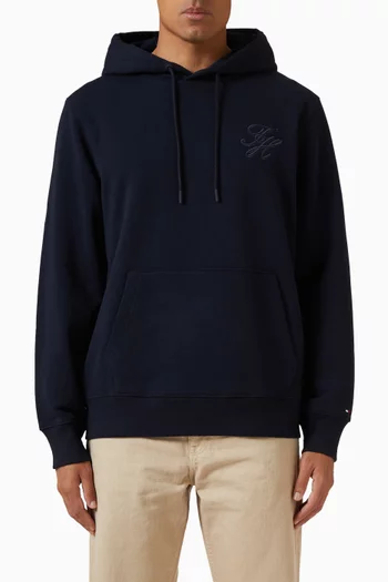 Script Monogram Hoodie in Cotton