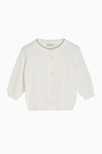 Embellished-trim Cardigan in Knit