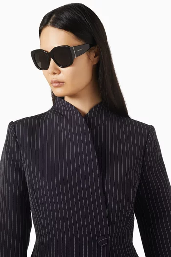 نظارة شمسية بإطار بتصميم فراشة أسيتات