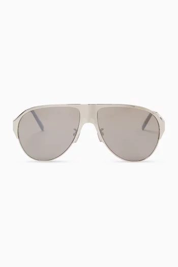 Bold Aviator Sunglasses in Metal