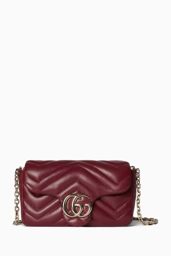 Super Mini GG Marmont Bag in Matelassé Leather