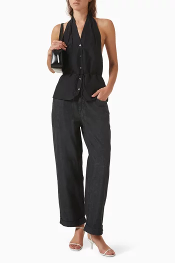 Elasticated-waist Jeans in Denim