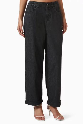 Elasticated-waist Jeans in Denim