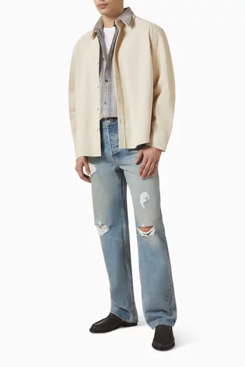 Plaid Shirt in Linen-blend