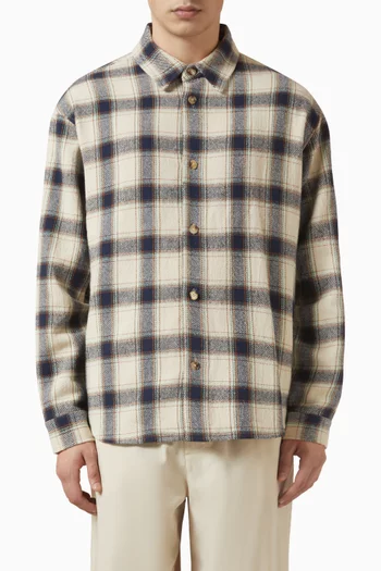 Plaid Overshirt in Cotton-blend