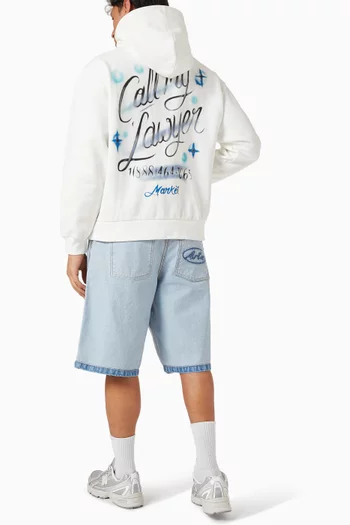 Airbrush Call My Lawyer Hoodie in Cotton-fleece