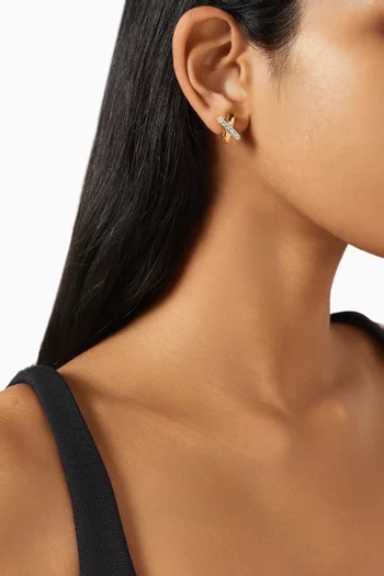 1980s Vintage Crossover Earrings