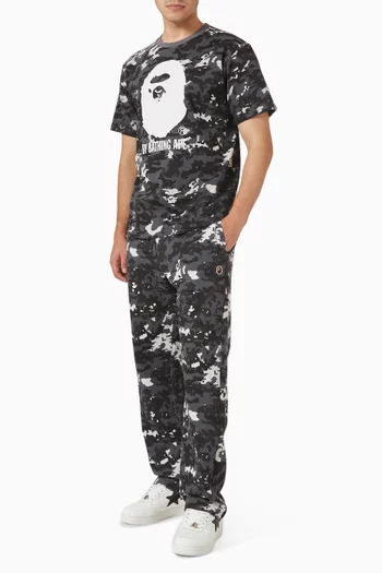 Multi Pixel Camo Wide Leg Sweatpants in Cotton