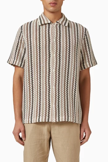 Beach Stripe Shirt in Cotton-blend