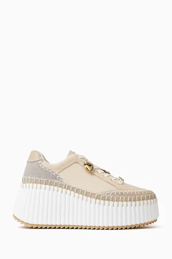 Nama Wedge Sneakers in Leather