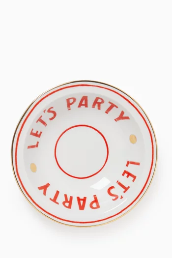 Let's Party Bowl in Porcelain