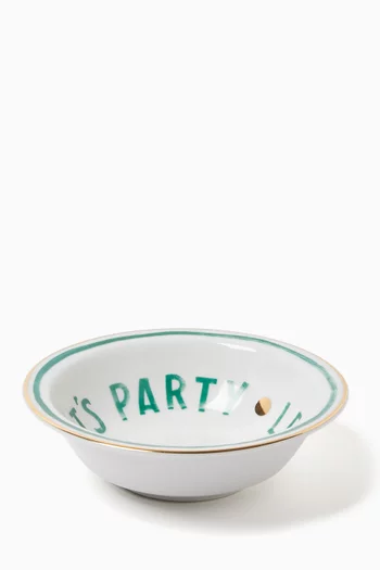 Let's Party Bowl in Porcelain
