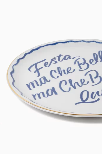 Festa Pizza Plate in Porcelain