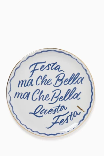 Festa Pizza Plate in Porcelain