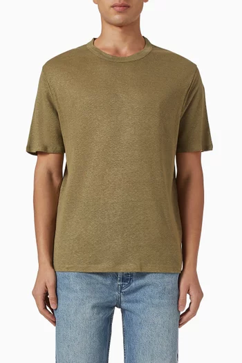 Garment-dyed T-shirt in Linen