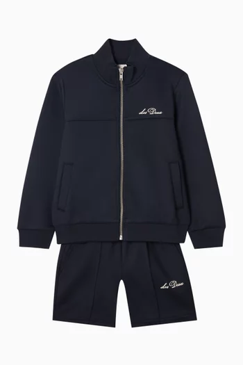 Bailler Track Shorts in Technical Poly-blend