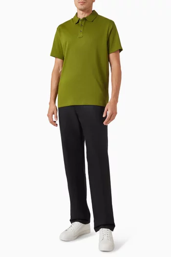 Embroidered-logo Polo Shirt in Cotton