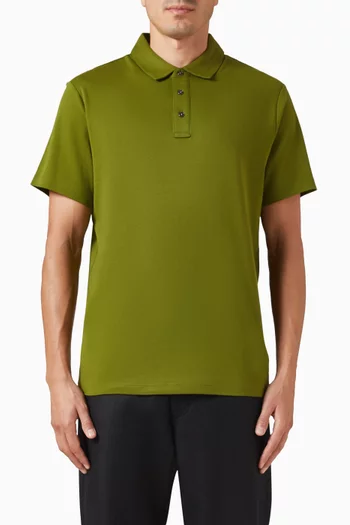 Embroidered-logo Polo Shirt in Cotton