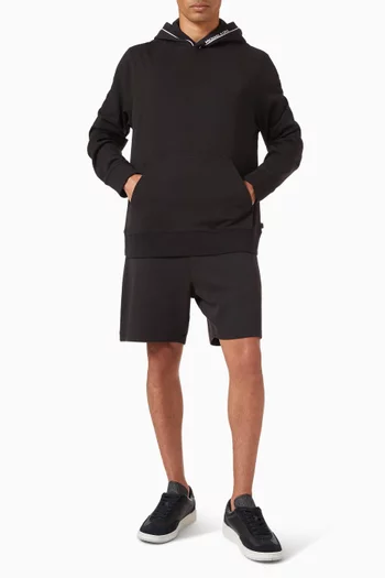 Logo Trim Hoodie in Cotton-blend