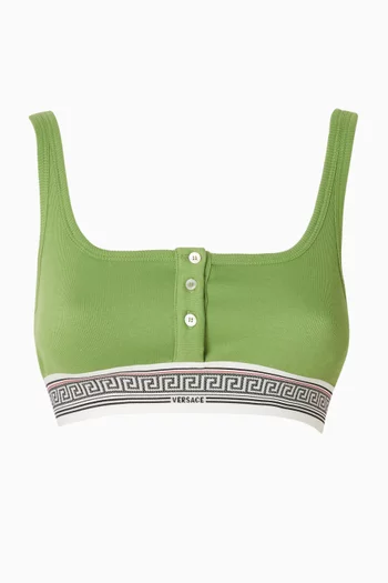 Ribbed Bralette in Cotton-jersey
