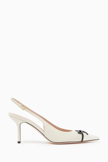 Bepointy 80 Slingback Pumps in Patent Leather & Kidskin